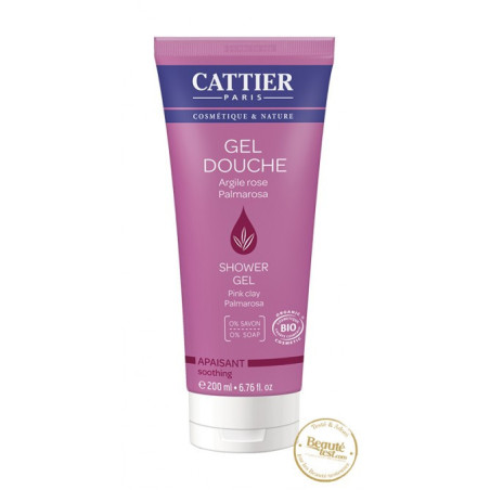 Cattier Gel Douche Apaisant Aloe Vera Argile Rose 200 ml