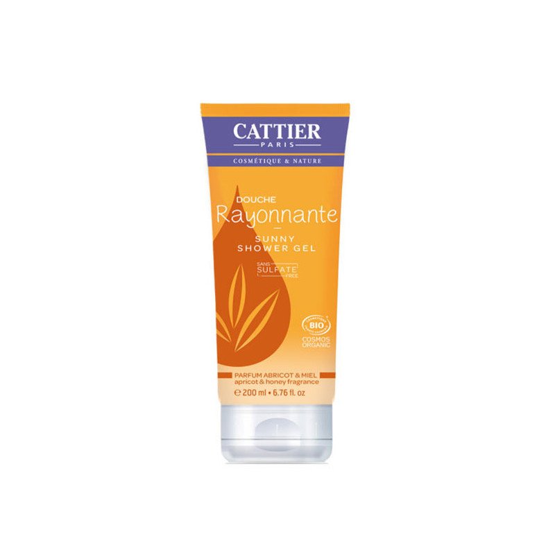 Cattier Gel Douche Rayonnante Sans Sulfates Abricot Miel 200 ml