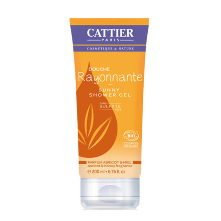 Cattier Gel Douche Rayonnante Sans Sulfates Abricot Miel 200 ml