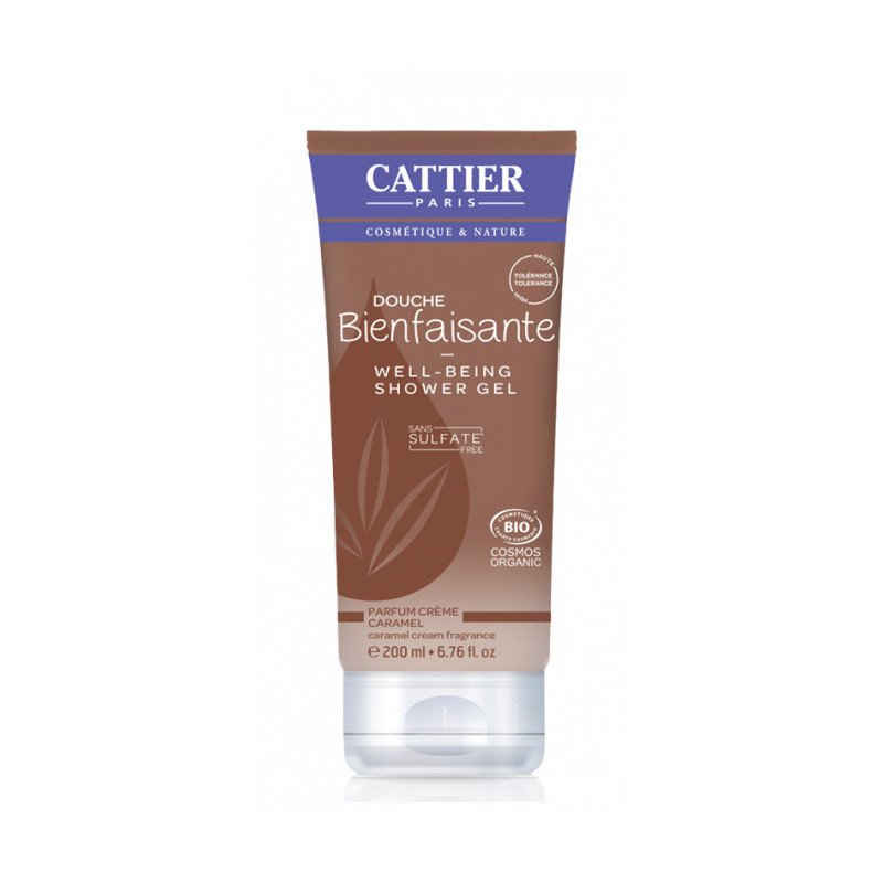 Cattier Gel Douche Bienfaisante Sans Sulfates Crème caramel 200 ml