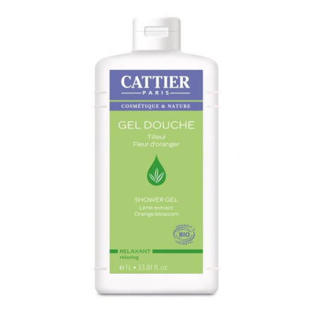Cattier Gel Douche Relaxant Tilleul Fleur d'Oranger 1 l