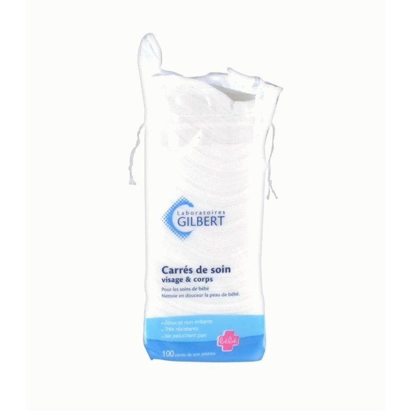 Gilbert Carrés de Soin Sachet de 100 Unités