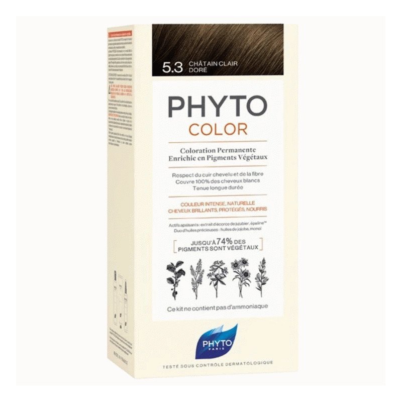 PHYTO PHYTOCOLOR COLORATION PERMANENTE 5.3 Châtain Clair Doré