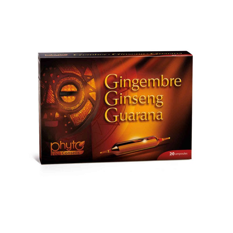 Yves Ponroy Gingembre Ginseng Guarana 20 Ampoules