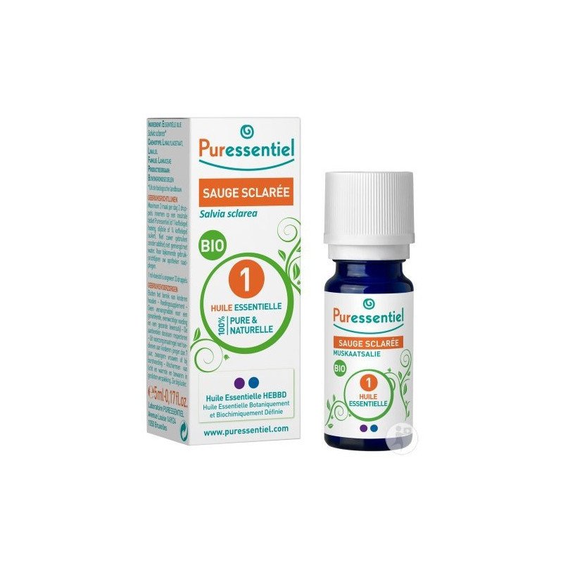 PURESSENTIEL HUILE ESSENTIELLE SAUGE SCLARÉE BIO 5 ML