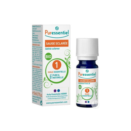 PURESSENTIEL HUILE ESSENTIELLE SAUGE SCLARÉE BIO 5 ML