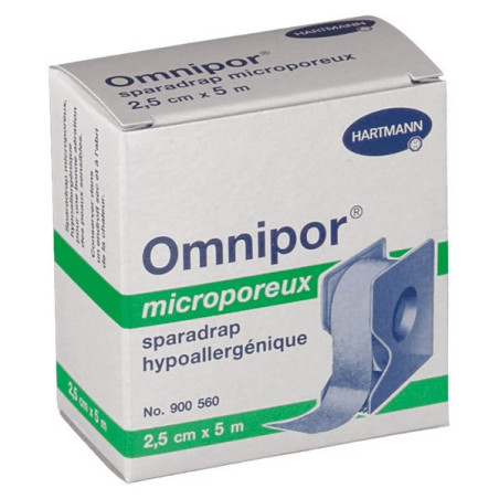 HARTMANN Omnipor Sparadrap 2,5 cm X 5 m en rouleau