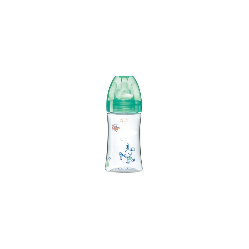 DODIE BIBERON INITIATION+ 270 ML VERT LAPIN TÉTINE DÉBIT 2