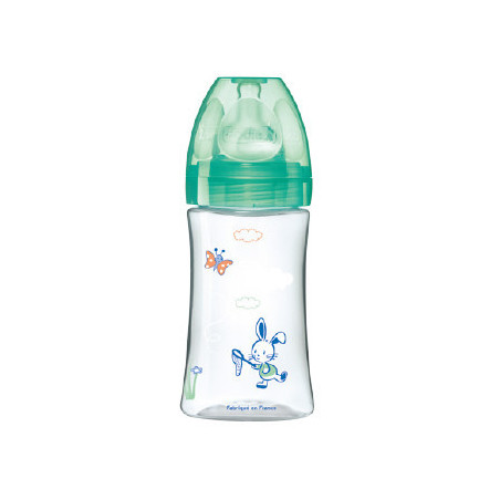 DODIE BIBERON INITIATION+ 270 ML VERT LAPIN TÉTINE DÉBIT 2
