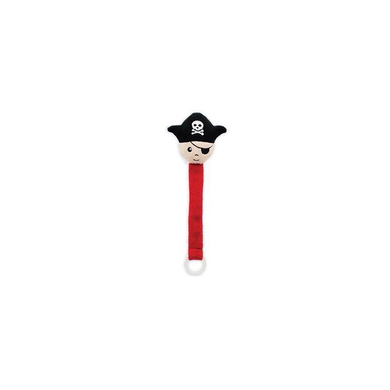 DODIE ATTACHE-SUCETTE DOUDOU ROUGE PIRATE