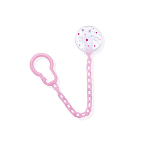 DODIE ATTACHE-SUCETTE CHAÎNETTE ROSE