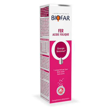 BIOFAR FER ACIDE FOLIQUE 20 COMPRIMÉS