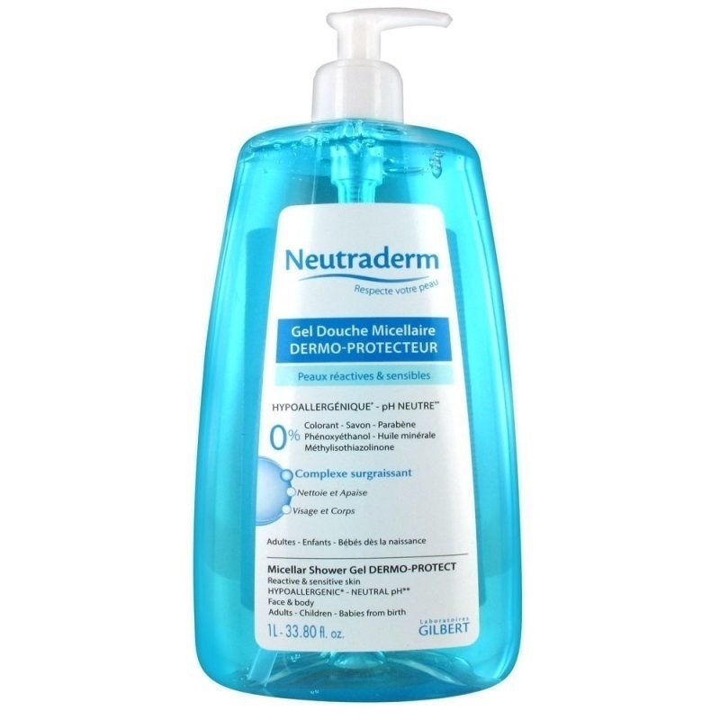 NEUTRADERM GEL DOUCHE MICELLAIRE POMPE 1 L