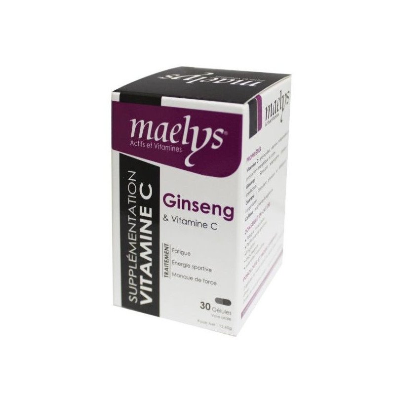 Maelys Ginseng et vitamine C 30 Gélules