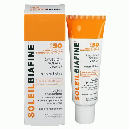 Soleil Biafine Emulsion Solaire Visage SPF 50+ 50 ml