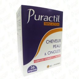 BC-Pharma Vitamine B & Biotine Puractil 36 comprimés