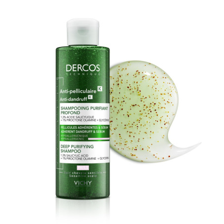 VICHY DERCOS ANTIPELLICULAIRE K SHAMPOOING PURIFIANT PROFOND 250 ML