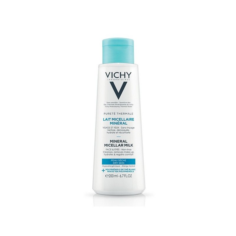 Vichy Pureté Thermale Lait micellaire minéral Peau sèche 200 ml