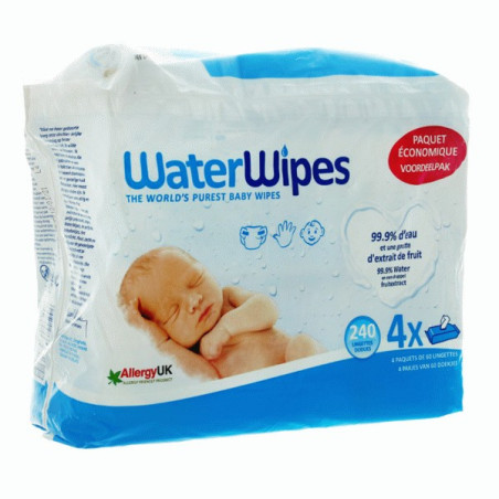Waterwipes lingettes bébé 4 x 60 unités
