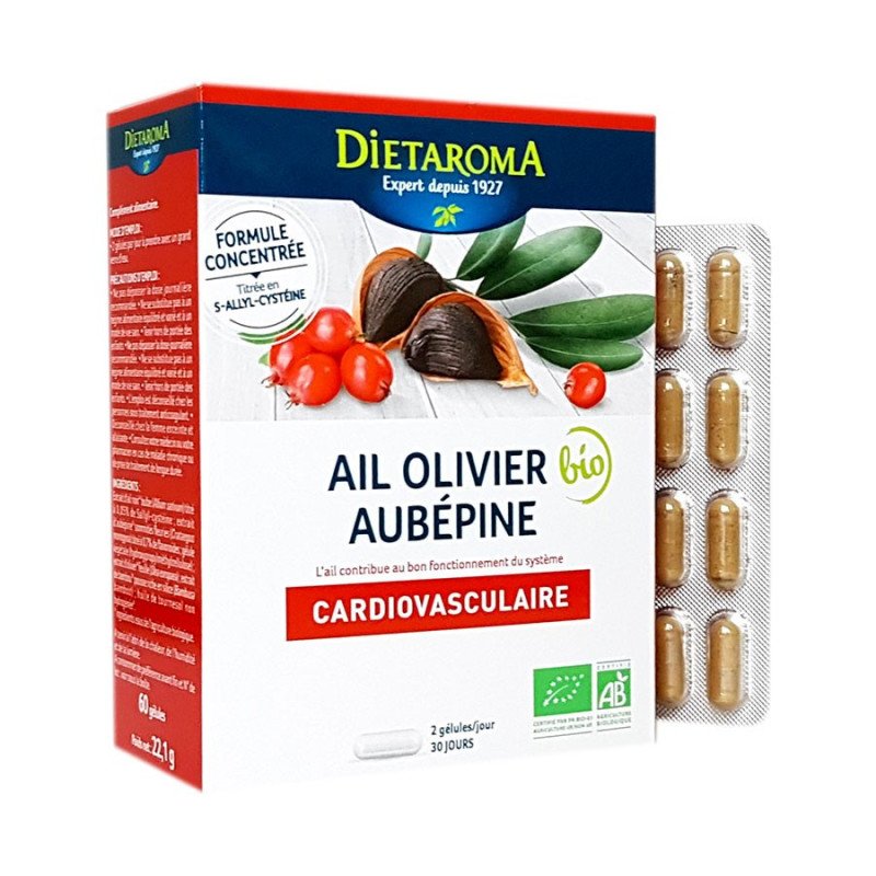 Dietaroma Ail Olivier Aubépine 60 gélules