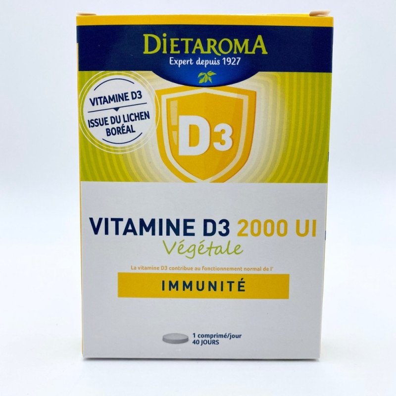 Dietaroma Vitamine D3 2000 UI Végétale 40 comprimés