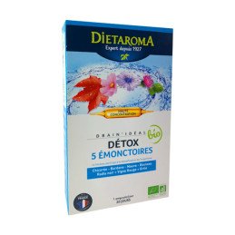 Dietaroma Detox 5 Emonctoires 20 Ampoules x 15 ml