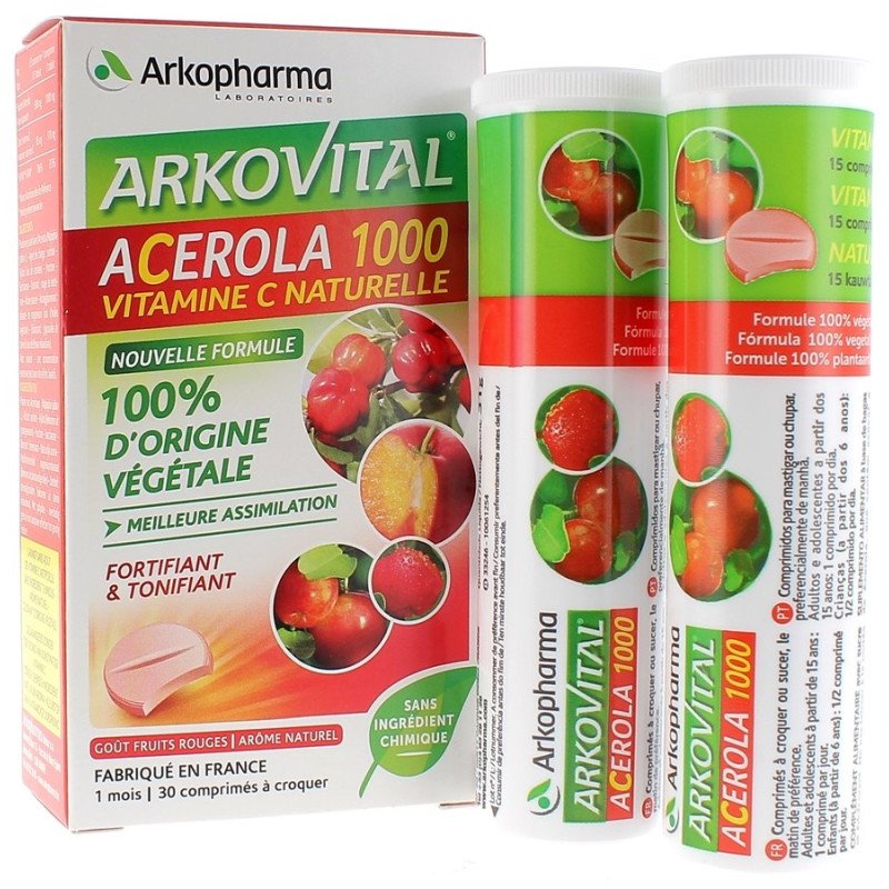 Arkopharma Vitamine C Acérola 1000 30 Comprimés