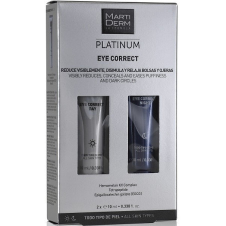 MARTIDERM PLATINUM EYE CORRECT JOUR ET NUIT 2 X 10 ML