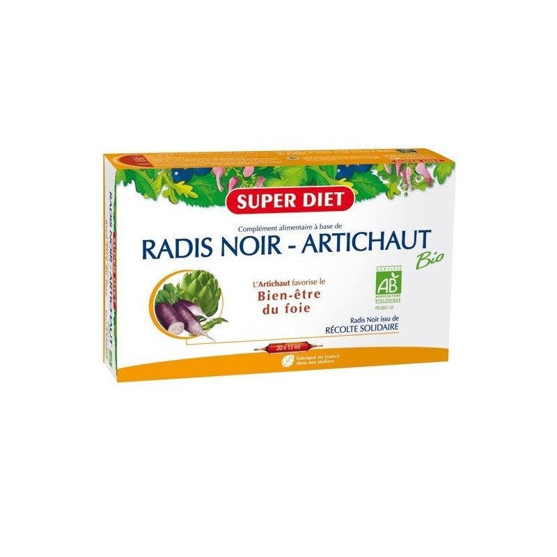 Super Diet Radis Noir Artichaut Bio 20 x 15 ml