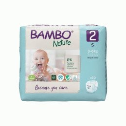 Bambo Nature 2 Couches Taille S 3-6 kg 30 unités