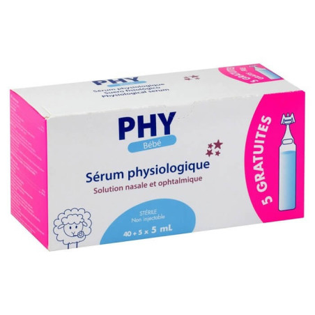Gilbert Phy bébé Sérum Physiologique 40+5 x 5 ml
