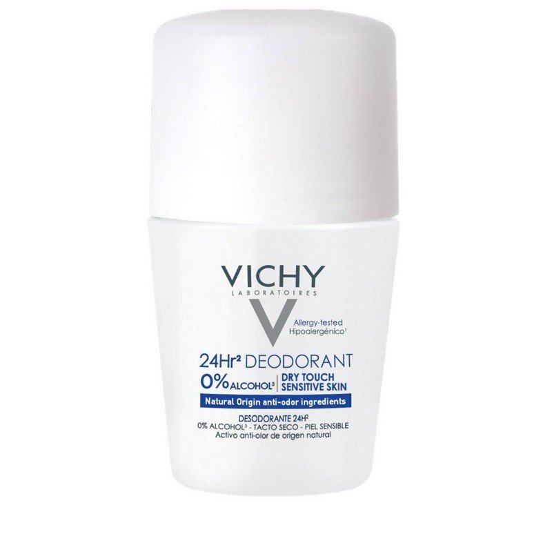 Vichy Déodorant 24Hr2 0% Alcohol Toucher Sec Roll-on 50 ml