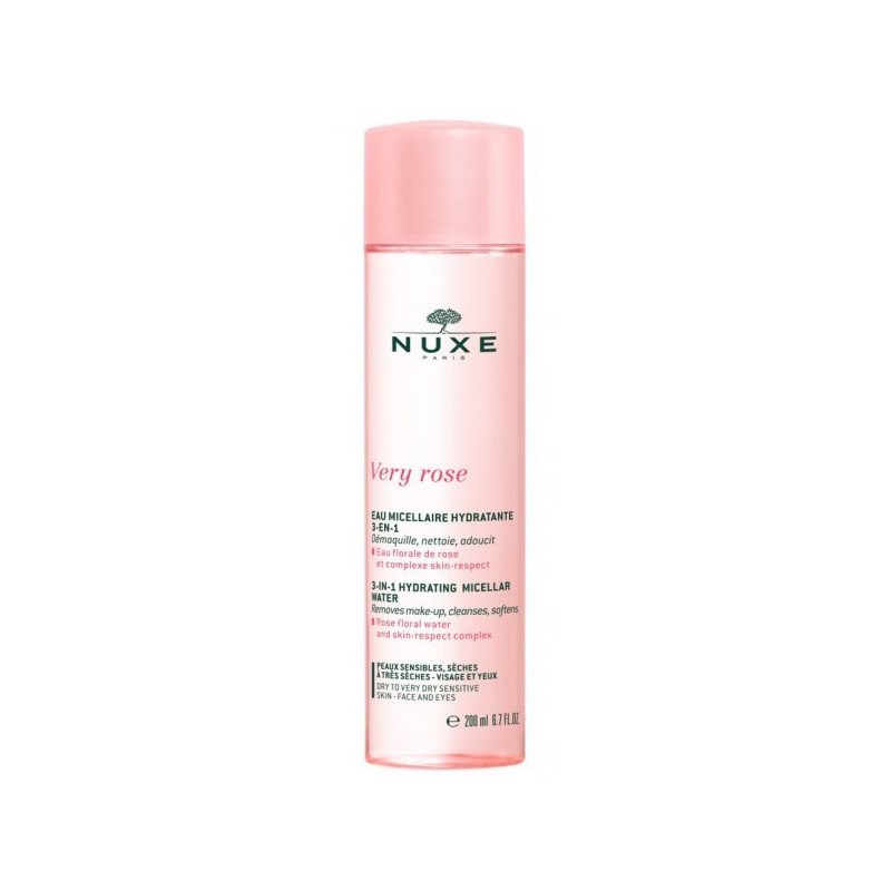 Nuxe Very Rose - Eau Démaquillante Peaux Sensibles Sèches à très sèches 200 ml