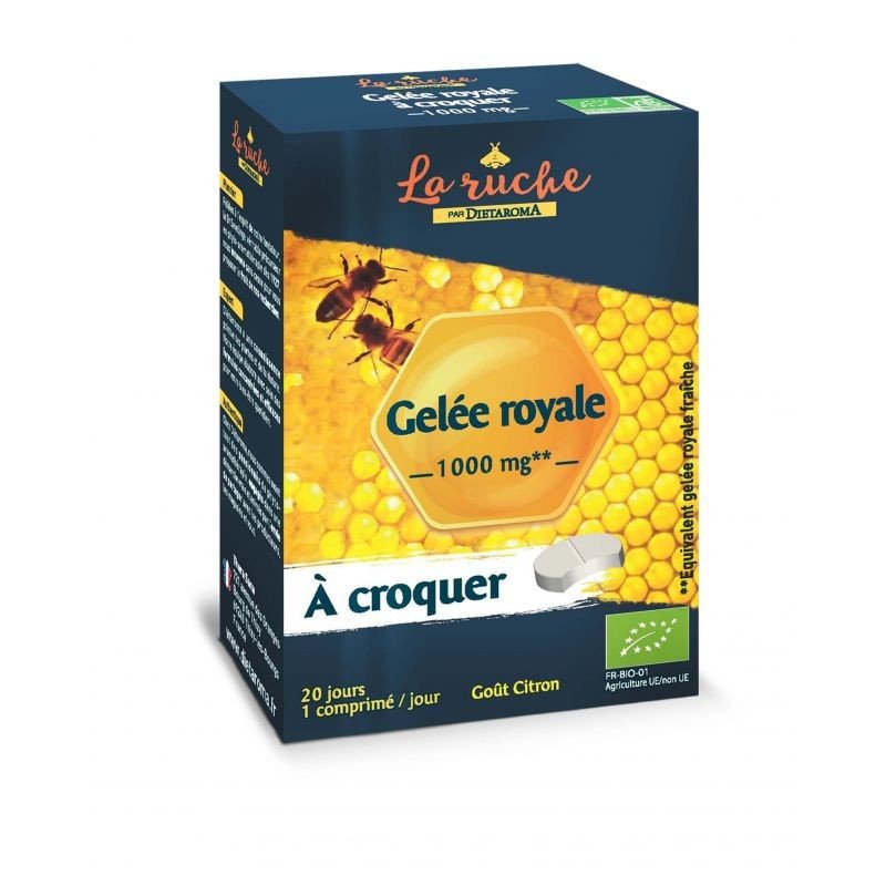 Dietaroma la ruche Gelée Royale 1000 mg 20 comprimés à croquer