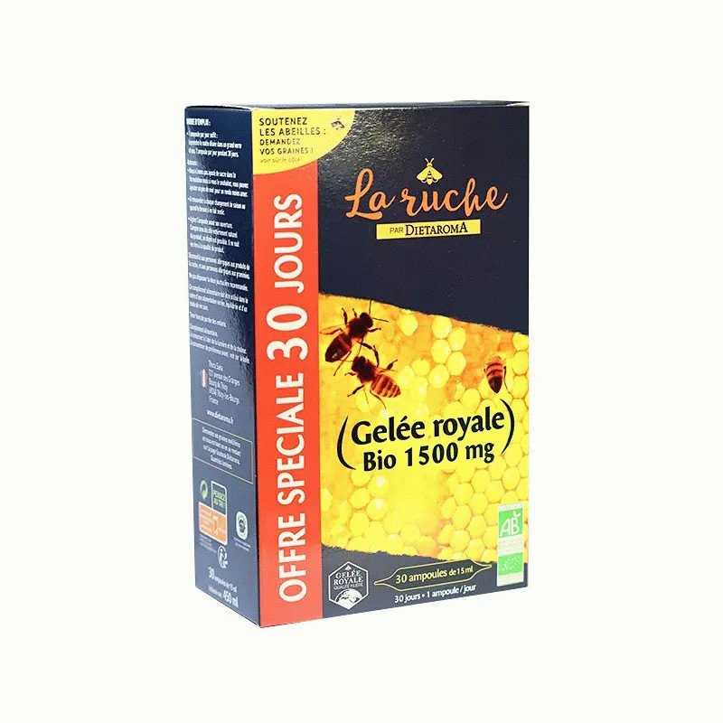 Dietaroma la ruche Gelée Royale 1500 mg 30 x 15 ml