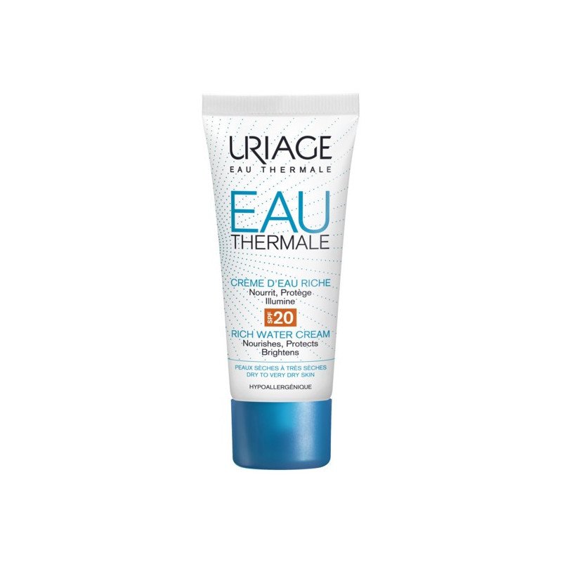 URIAGE EAU THERMALE CRÈME D’EAU RICHE SPF20 CRÈME HYDRATANTE ET PROTECTRICE 40 ML