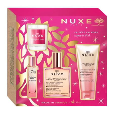Nuxe Prodigieux Florale Gel Douche 100 ml + Huile 100 ml + Parfum 15 ml + Bougie