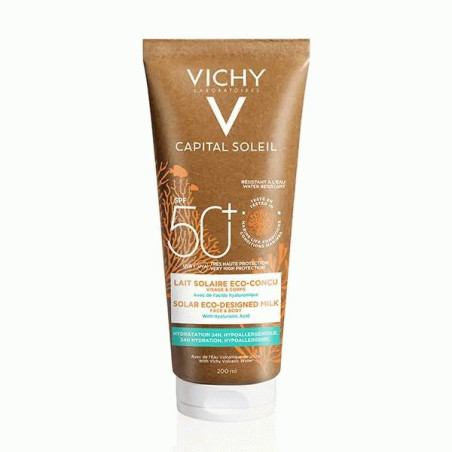 Vichy Capital Soleil Lait Solaire Eco-Conçu Tous Types de Peaux 200 ml