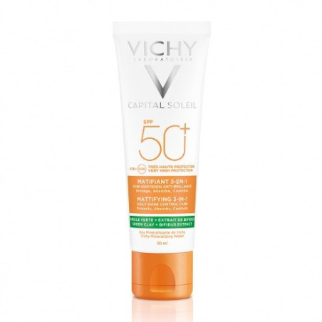 VICHY CAPITAL SOLEIL Crème Matifiante 3 en 1 SPF50+ 50 ml