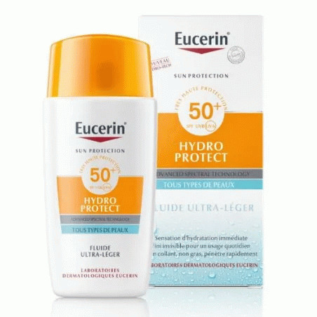 EUCERIN HYDRO PROTECT FLUIDE ULTRA LEGER SPF 50+ TOUS TYPES DE PEAUX