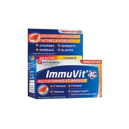 FORTE PHARMA IMMUVIT’4G Multivitamines et Immunité 30 Comprimés