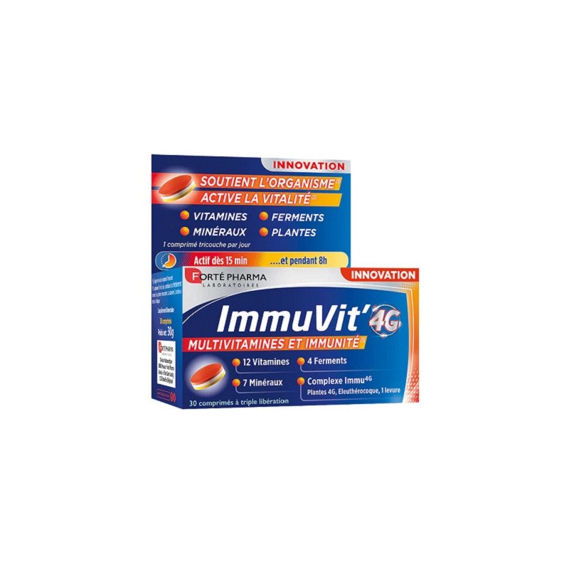 FORTE PHARMA IMMUVIT’4G Multivitamines et Immunité 30 Comprimés