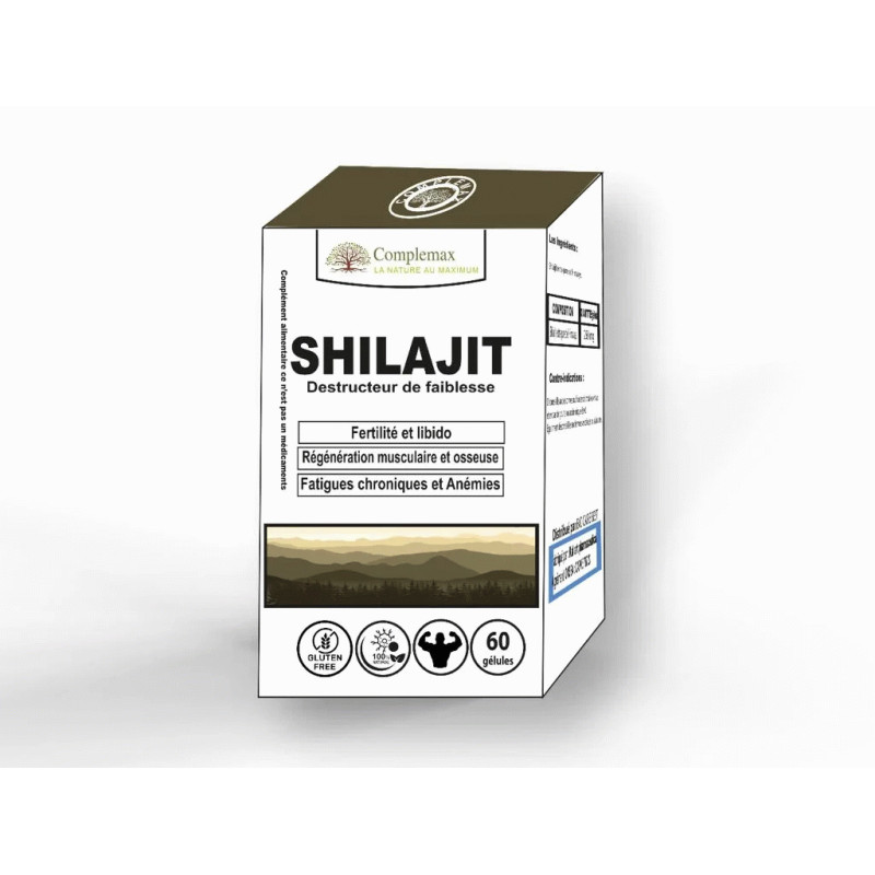 Complemax Shilajit 60 Gélules Complemax Shilajit 60 Gélules