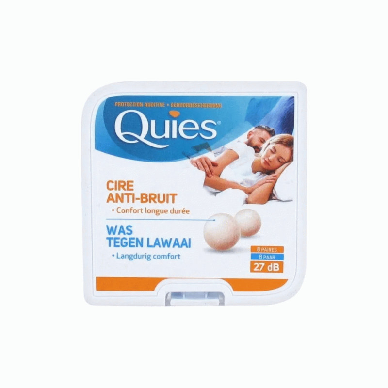 Quies Protection Auditive en Cire Naturelle 8 paires Quies Protection Auditive en Cire Naturelle 8 paires