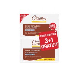 Rogé Cavaillès Savon parfumé fleur de coton 250 g x 3 + 1 offert