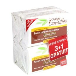 Rogé Cavaillès Savon parfumé amande verte 250 g x 3 + 1 offert