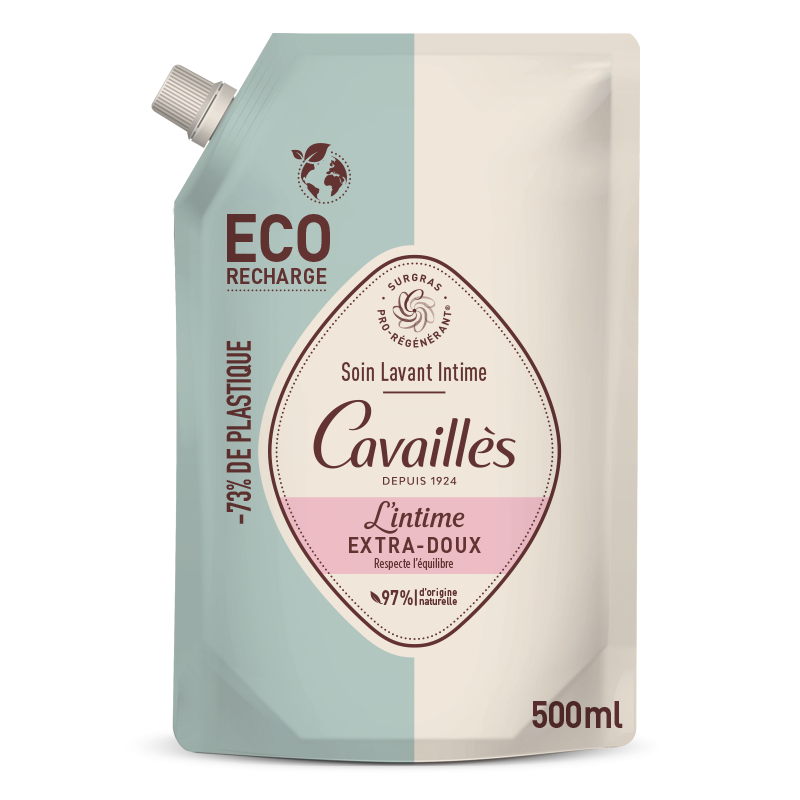Rogé cavaillès soin toilette intime eco-recharge extra-doux 500 ml