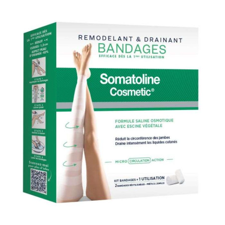 SOMATOLINE COSMETIC BANDAGES REMODELANT ET DRAINANT