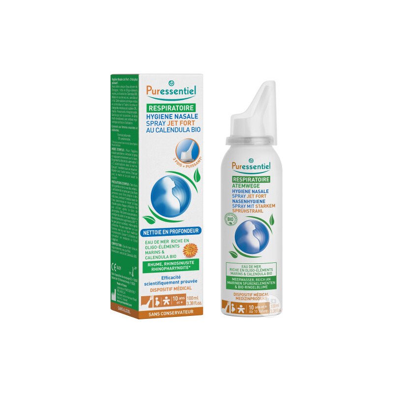 PURESSENTIEL RESPIRATOIRE SPRAY HYGIENE NASALE JET FORT 100 ML