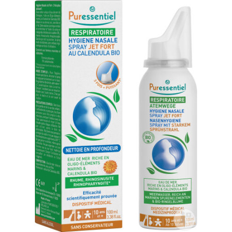PURESSENTIEL RESPIRATOIRE SPRAY HYGIENE NASALE JET FORT 100 ML